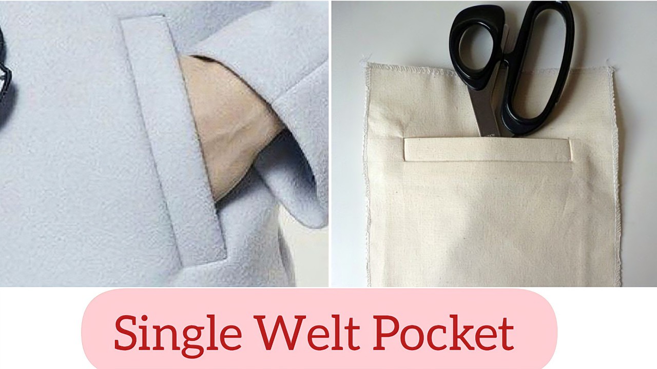 How To Cut And Sew A Single Welt pocket. Welt Pocket DIY