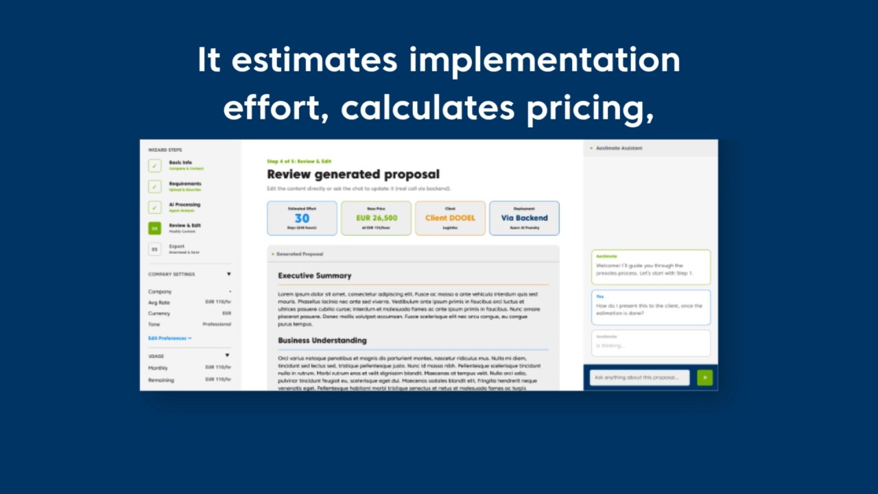 Introducing Aestimate - AI-Powered Estimation and Proposal Tool