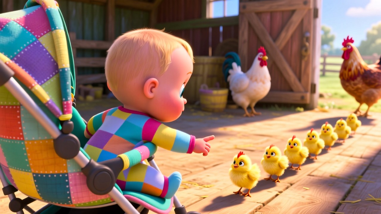 Farmyard Fun with Baby1 🐄🐔🚜 | Farm Animals Song for Kids | Baby Learning Video
