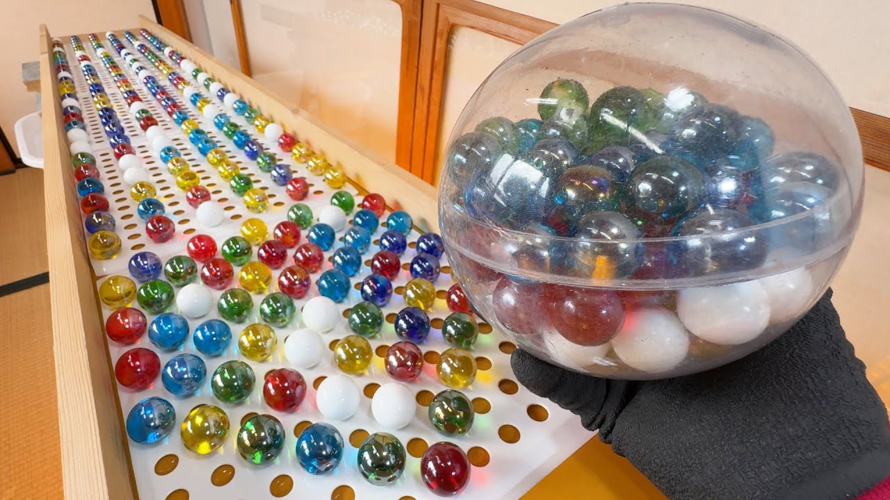 Five fun marble run courses. Plus, a new course! Roll tons of colorful balls! #ASMR
