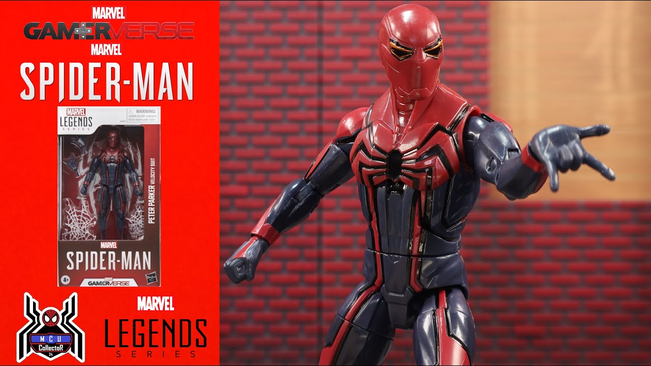 Обзор фигурки Marvel Legends Человек-паук Питер Паркер в костюме Velocity Suit для PS4 и PS5, экс...
