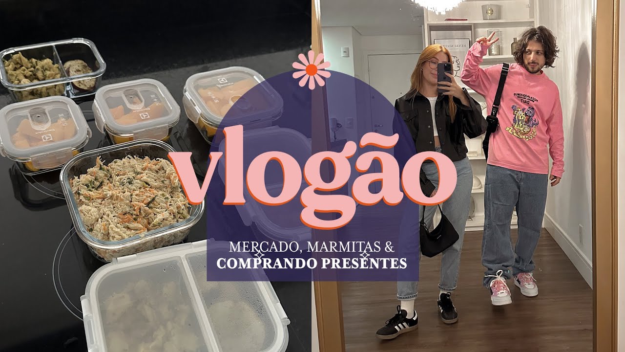 VLOG&Atilde;O: mercado, marmitas e comprando presentes de natal pra fam&iacute;lia