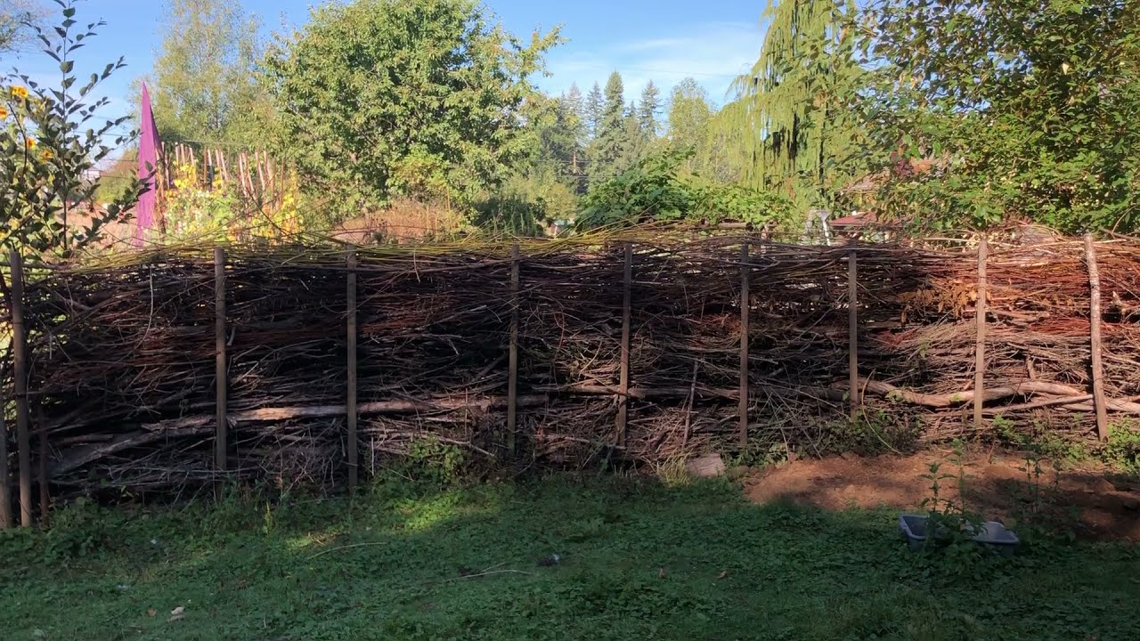 Weaving the Dead Hedge at RavenCroft Garden