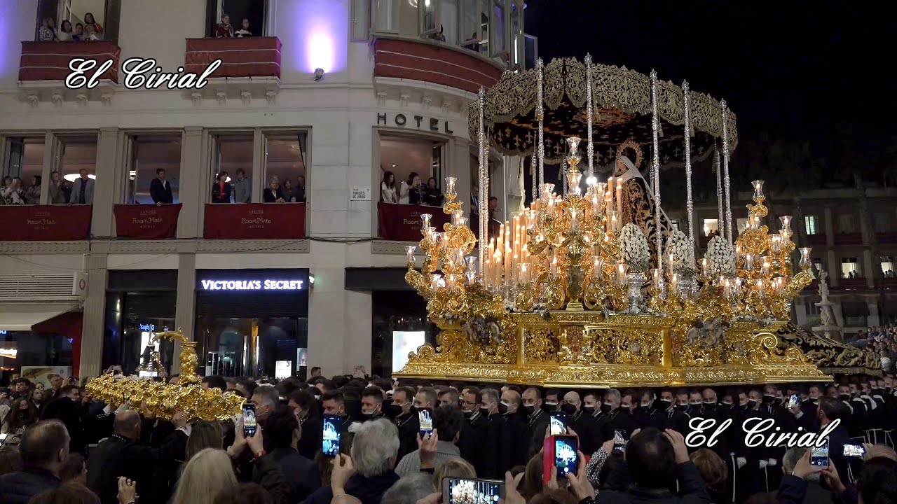CRISTO DE LA BUENA MUERTE Y VIRGEN DE LA SOLEDAD MALAGA 2022 TRIBUNA OFICIAL 4K