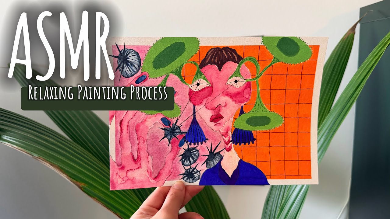Relaxing ASMR | Painting Process with Ambient Music 🌿