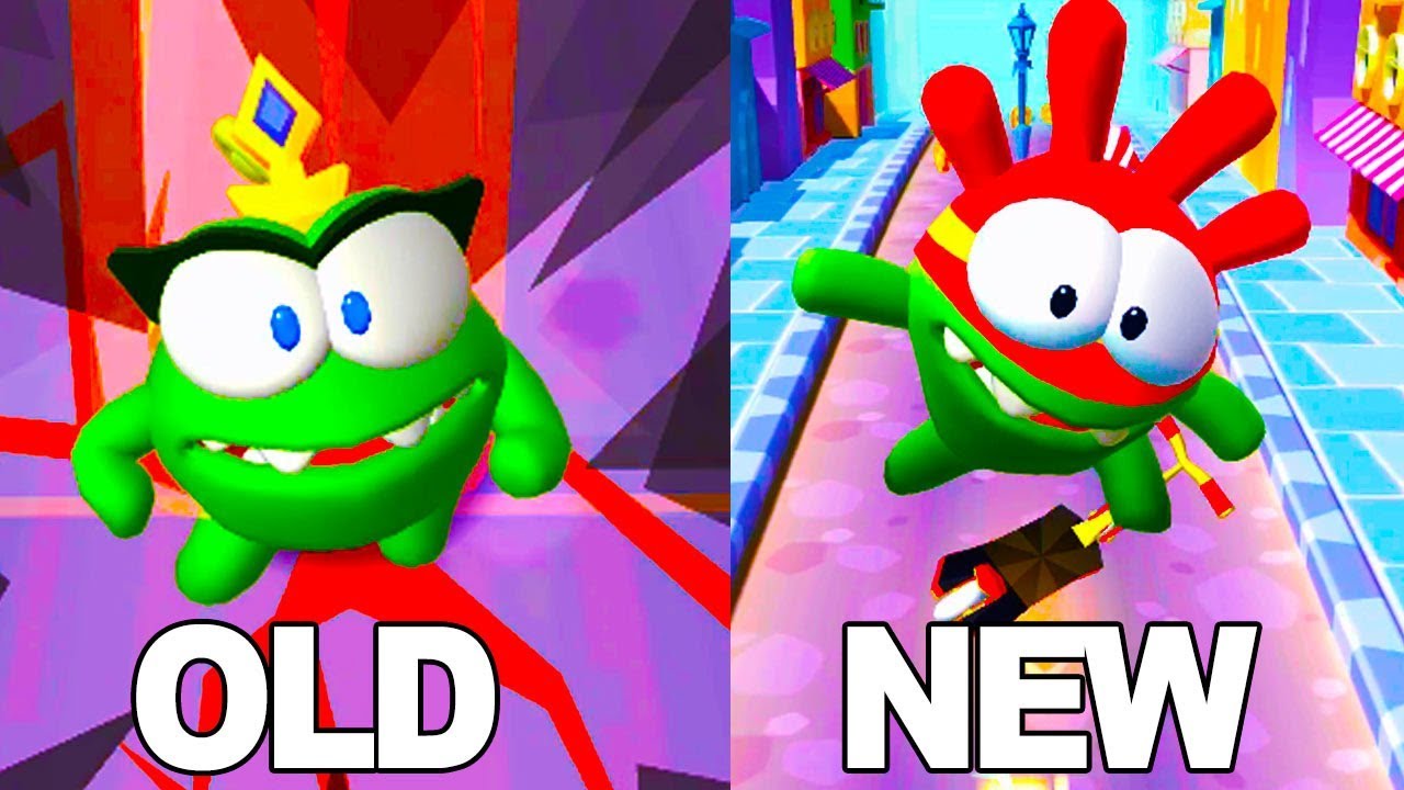 Om Nom Run - Old Version vs New Version Gameplay FHD (Android/iOS)