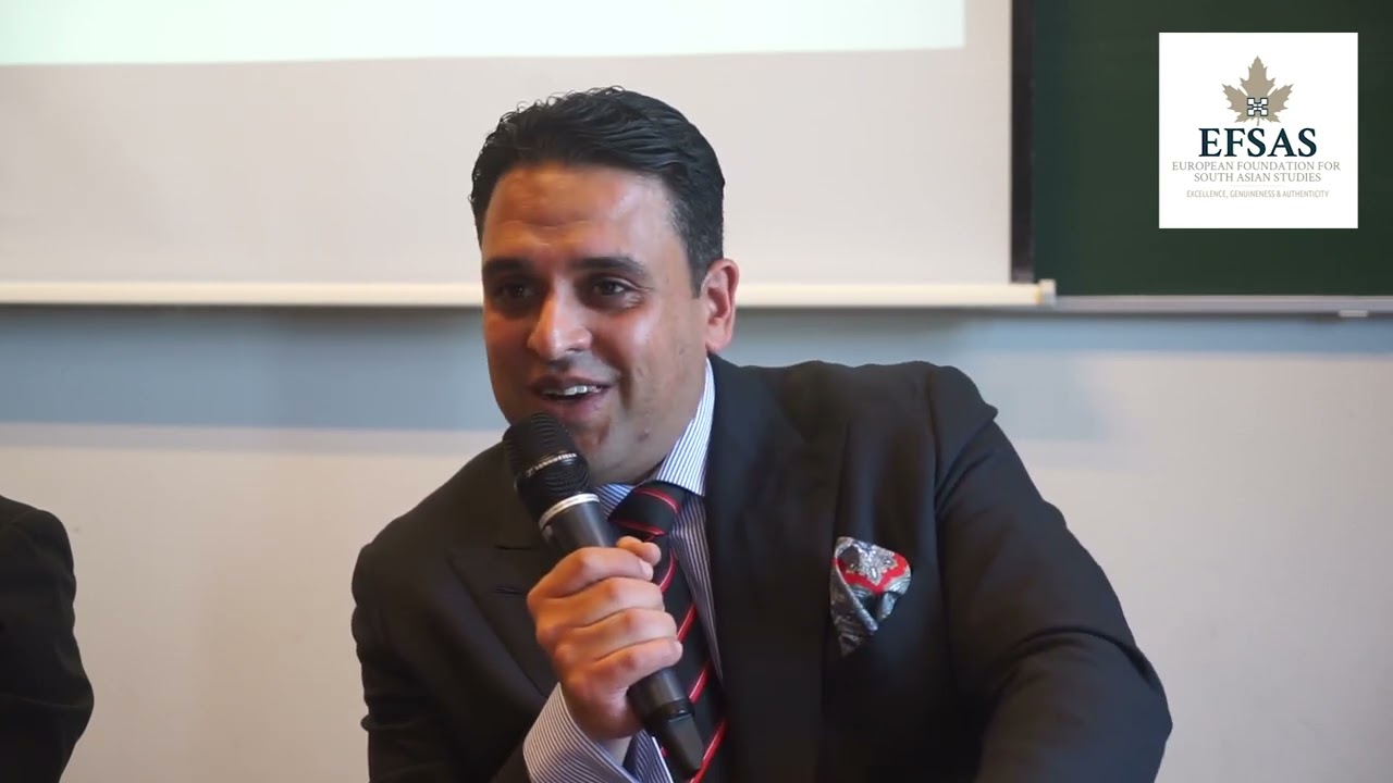 Mr. Junaid Qureshi (Director EFSAS) on empowering youth during EFSAS conference on terrorism in J&K