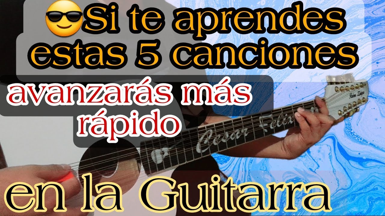😎Si te aprendes estas👆5 Canciones Avanzarás más rápido una Guitarra Estilo Campirano