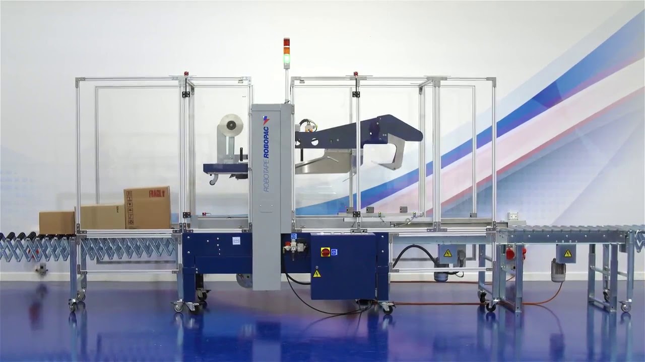 Perfect case taper for sealing random size boxes - Robotape 50 CFA by Robopac USA