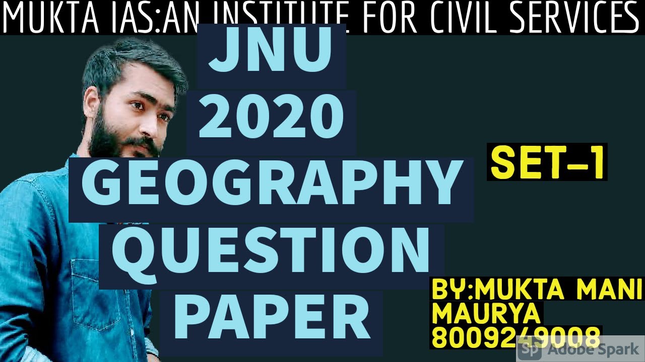 JNU 2020 MA(GEOGRAPHY) MODEL PAPERS with answers and explanations of 50 quesrtions