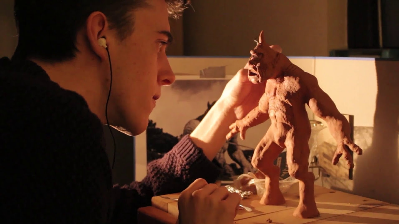 Sculpting the Cyclops (Ray Harryhausen design) - College Project