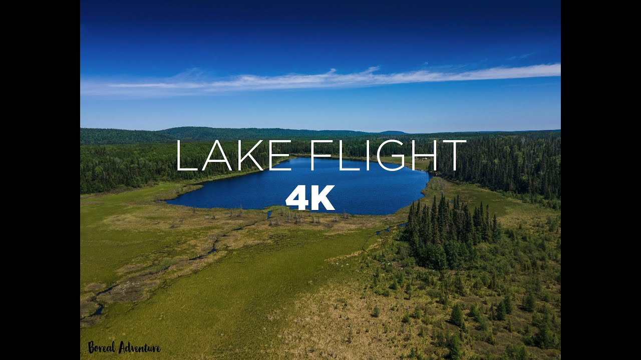4K Drone Flight to a Tranquil Lake - North-West Ontario