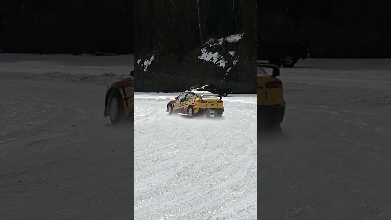 ICE DRIFTING  a Rally EVO X 