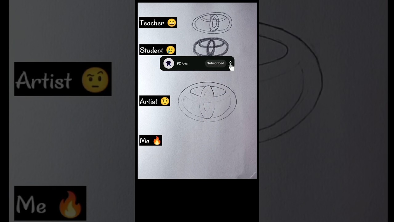 Toyota Logo simple drawing 😄 artist FZ