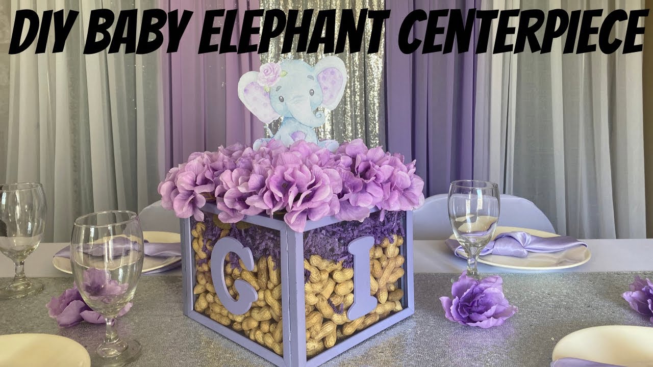 DIY Baby Elephant Centerpiece | DIY Baby Shower Decorations | Baby Shower Ideas