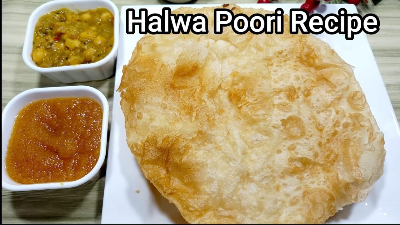 Halwa poori recipe | Soft poori recipe | Easy halwa poori recipe 