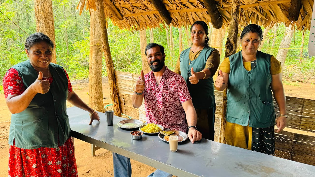 ഭക്ഷണം കഴിച്ചു കൊണ്ടിരിക്കുമ്പോൾ കാട്ടു മൃഗങ്ങൾ വരുന്ന ശരിക്കും കാട്ടിലെ കട | street food kerala
