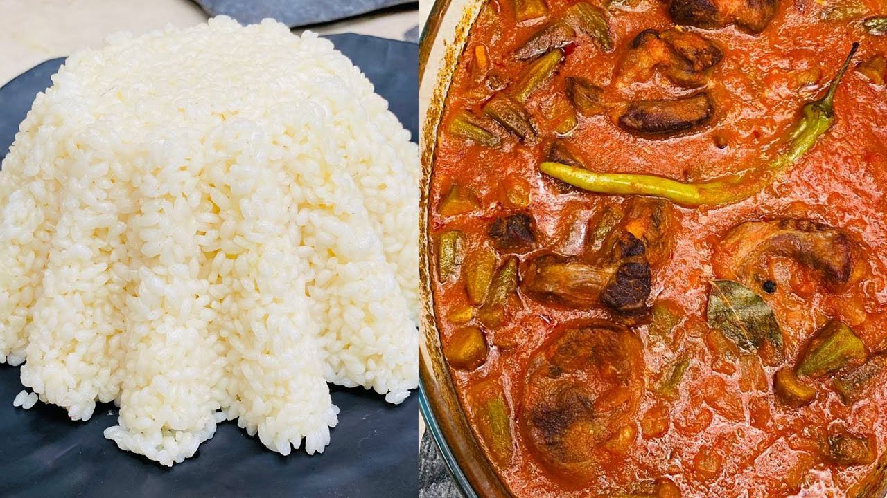 طريقة عمل طاجن بامية باللحمة - أرز أبيض | المطعم مع الشيف محمد حامد