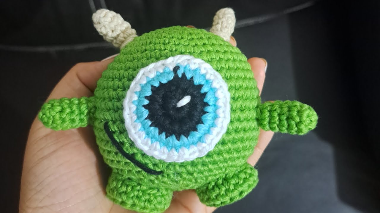 Mike Wazowski tejido a crochet tutorial #mikewazowski #monsterinc