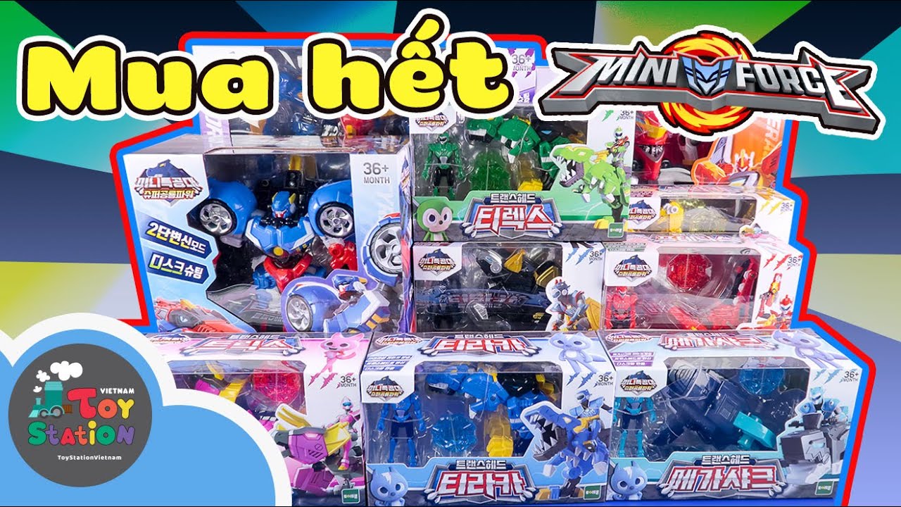 Làm theo request, Anhktay mua hết Miniforce Biệt Đội Siêu Nhân Nhí Khủng Long ToyStation 513