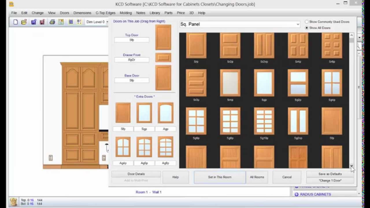 KCD Software - change doors on a job