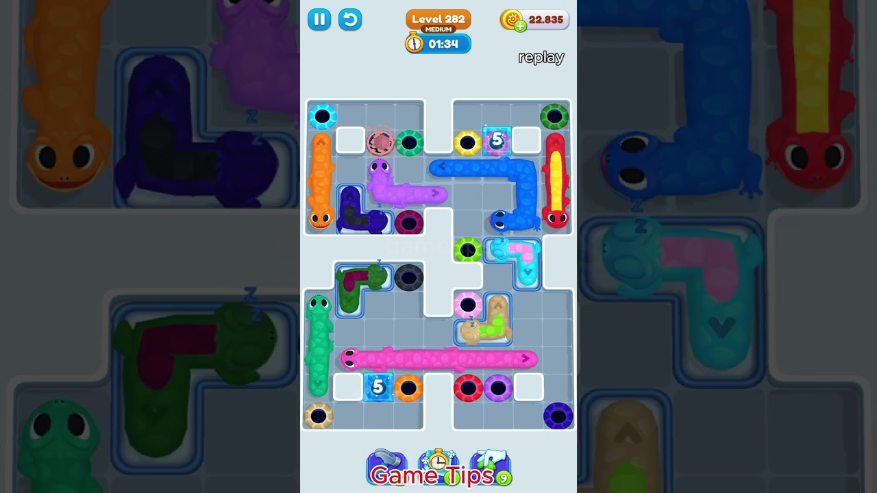 Gecko Out level 282 no booster Walkthrough