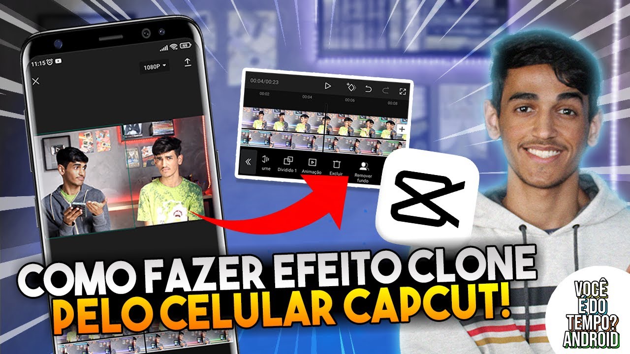 Como Fazer Efeito Clone/Irm&atilde;o G&ecirc;meos Pelo Celular - CapCut