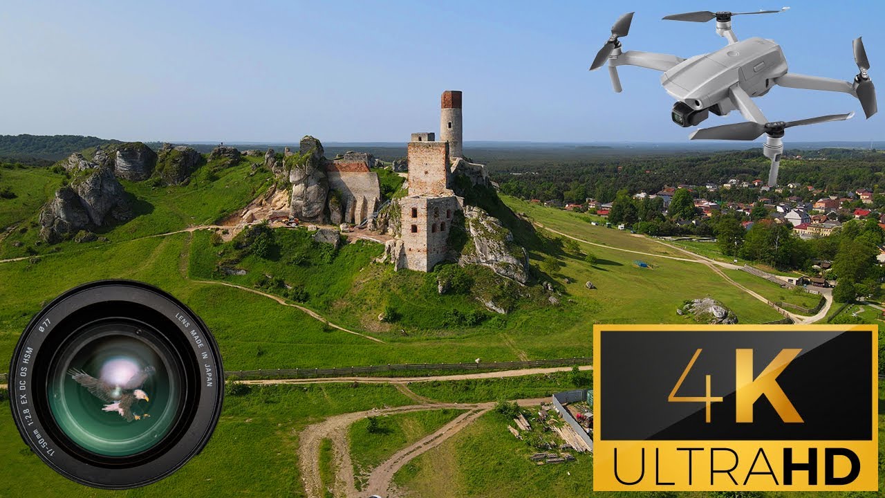 Ruiny Zamku w Olsztynie koło Częstochowy [4K Polska dronem]