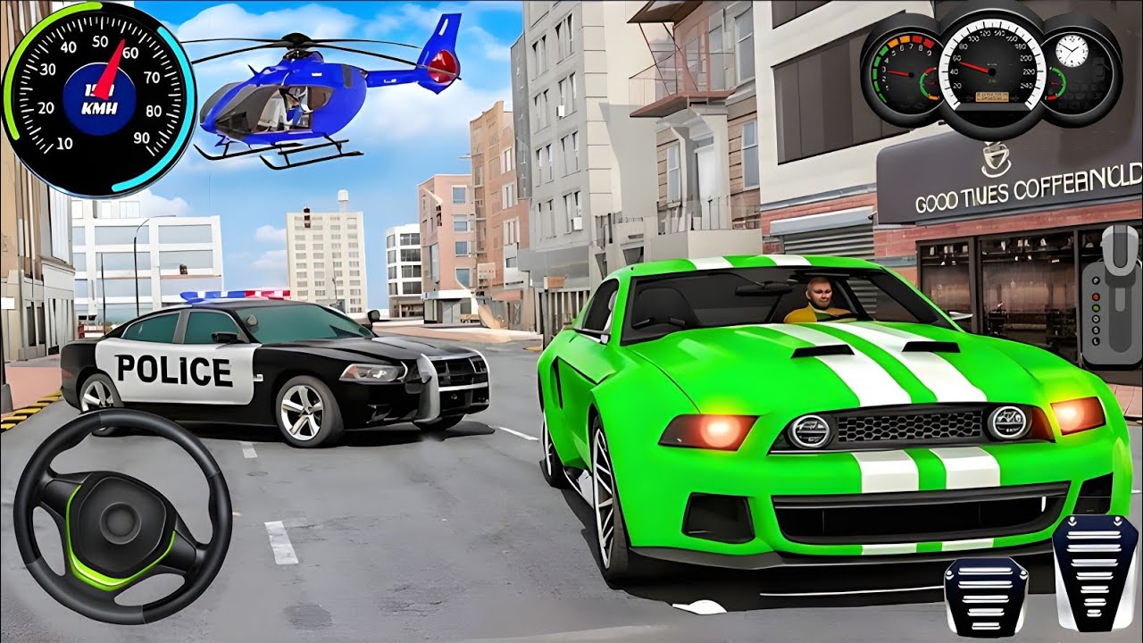 🚓 Police Car Chase Simulator 3D – Real City Cop Pursuit Gameplay (Android)