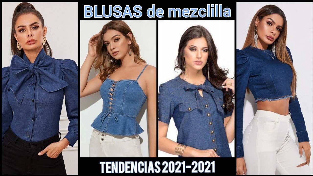 BLUSAS DE MEZCLILLA 2022|BLOUSES JEANS#blusas #tendencia2022 #shein