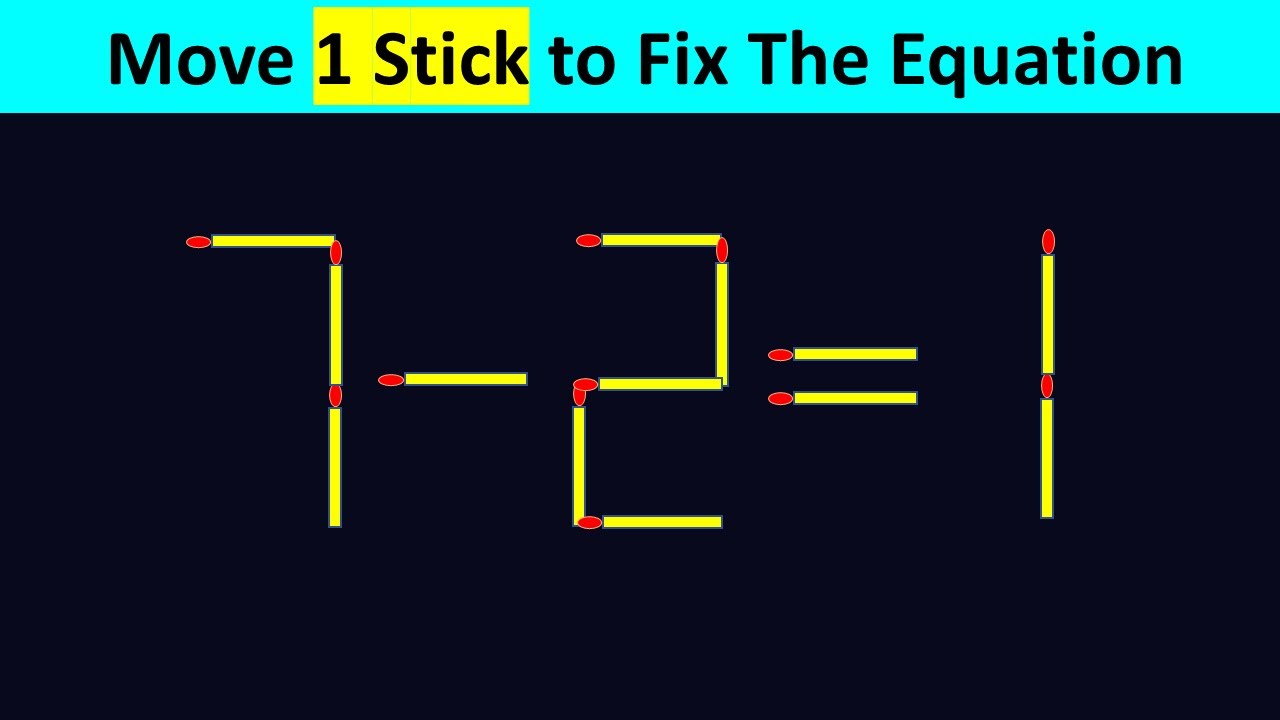 Matchstick Puzzle - Fix The Equation #matchstickpuzzle #simplylogical
