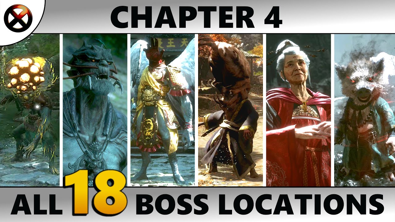 BLACK MYTH WUKONG All Boss Locations (CHAPTER 4) All Hidden, Optional, Secret Bosses