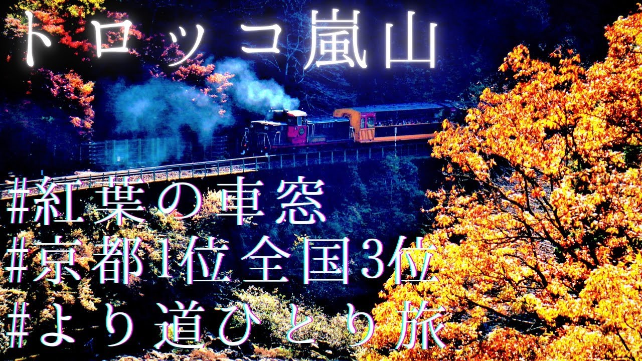 【紅葉ひとり旅】嵯峨野トロッコ列車！亀岡駅から嵐山駅へ嵯峨野観光鉄道～京都観光おすすめ
