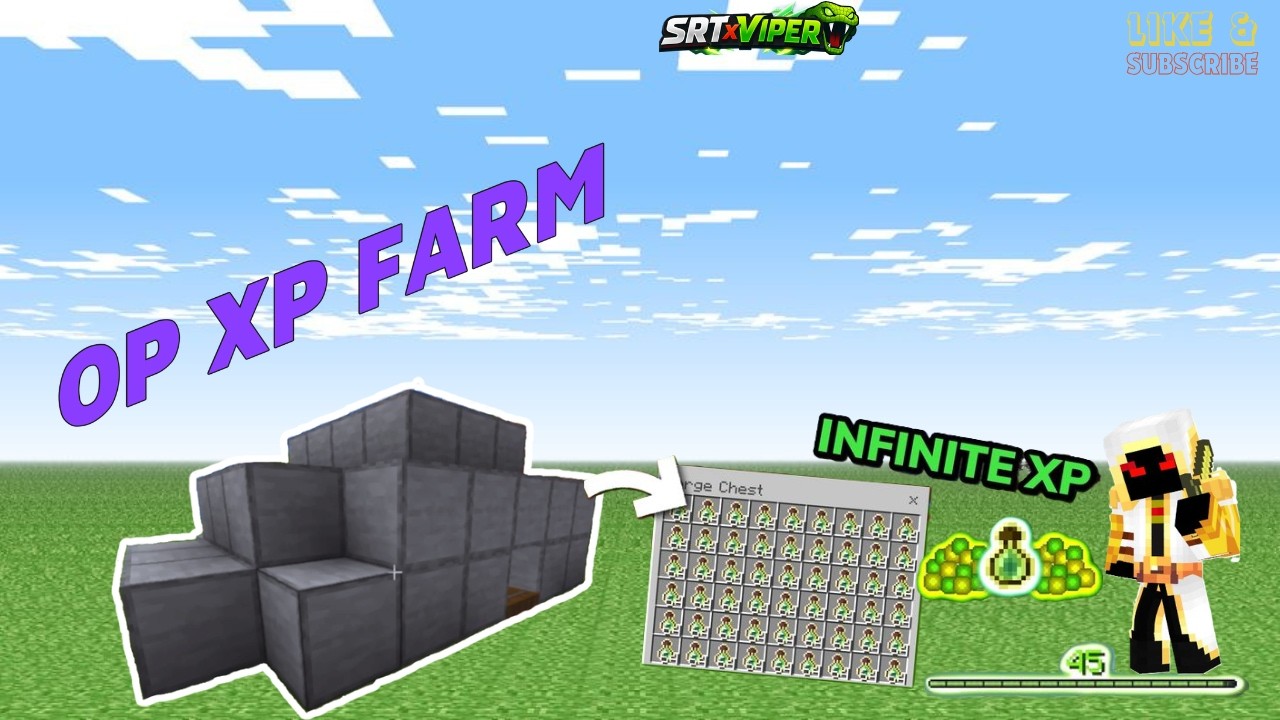OP XP Farm That Gives Infinite Levels!😱 ..#minecraft #minecrafttutorial #xpfarmminecraft #brainrot