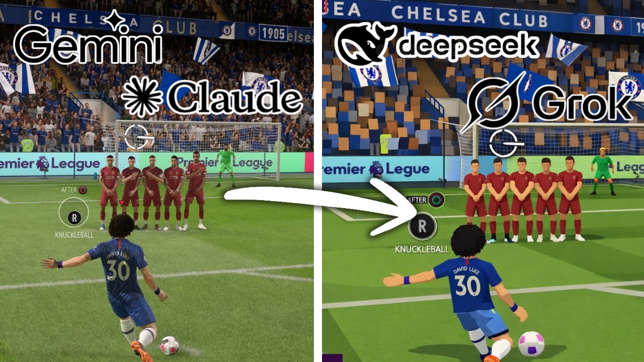 4 IAs TRABALHAM JUNTAS para Criar FIFA do ZERO! (jogável?)