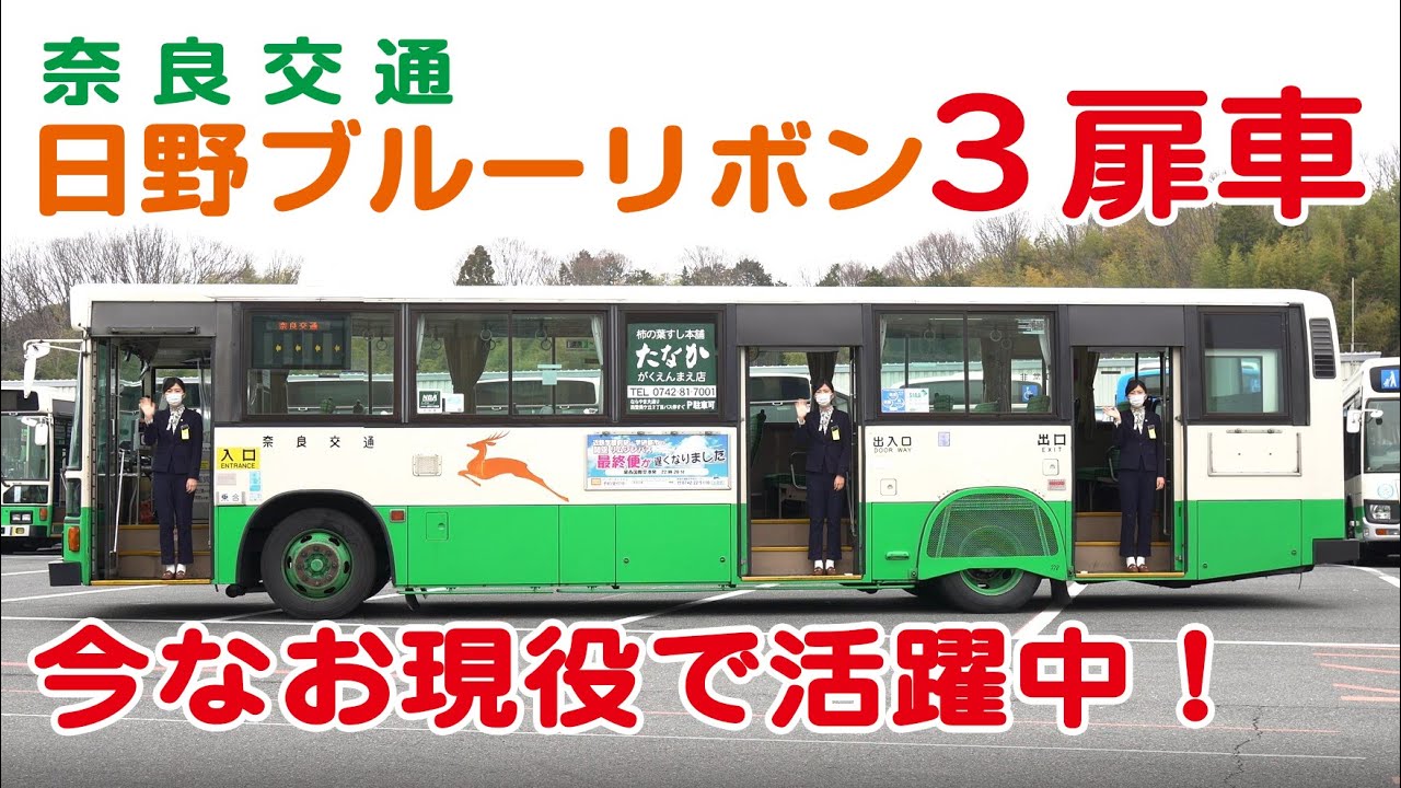 【奈良交通】日野ブルーリボン3扉車レポート