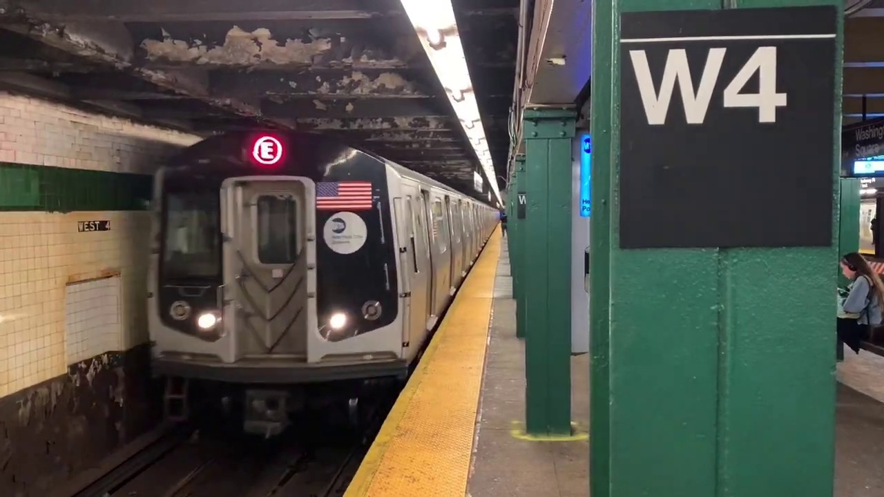 NYC IND 8th Ave Line: R32, R46, R160, & R179 (A) (C) (E) trains @ W 4th St-Washington Square