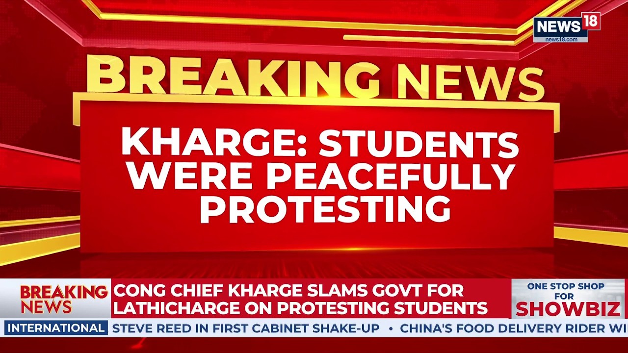 Jantar Mantar News | Congress' Mallikarjun Kharge Condemns Delhi Police Lathi Charge on Students