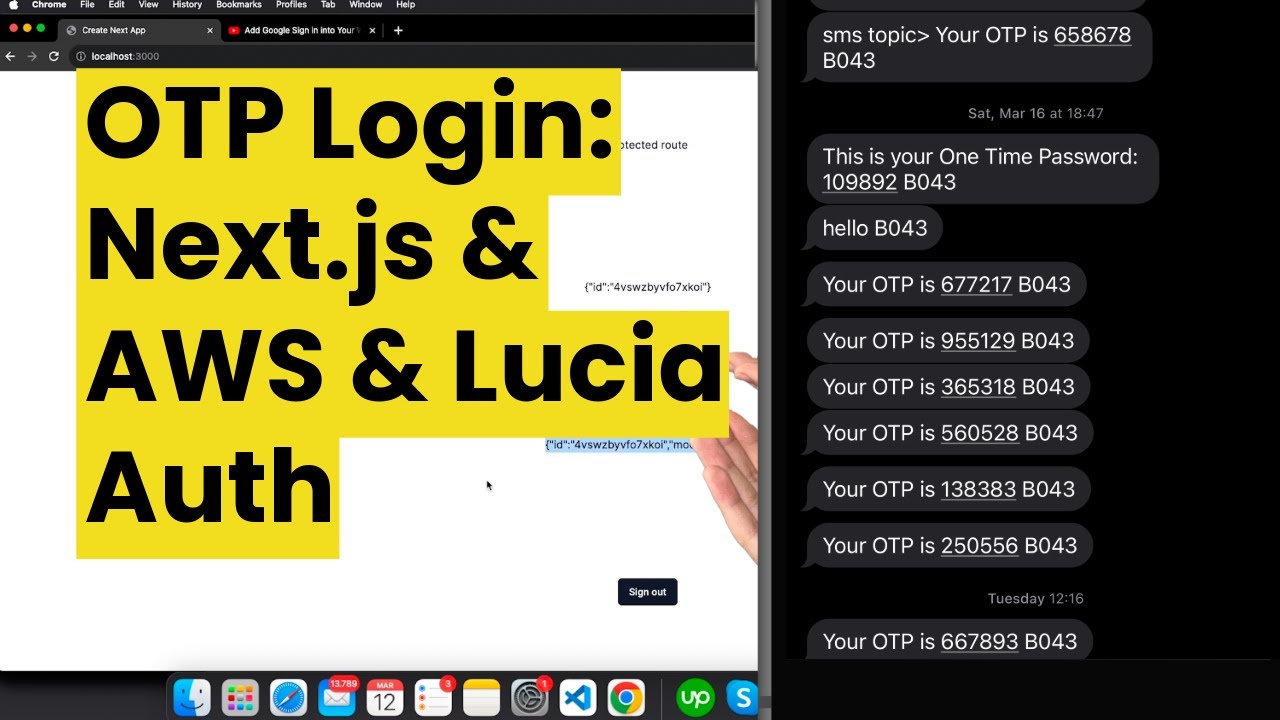 Secure Login with SMS OTP Using Next.js 14, Lucia Auth & AWS SNS: A Complete Tutorial