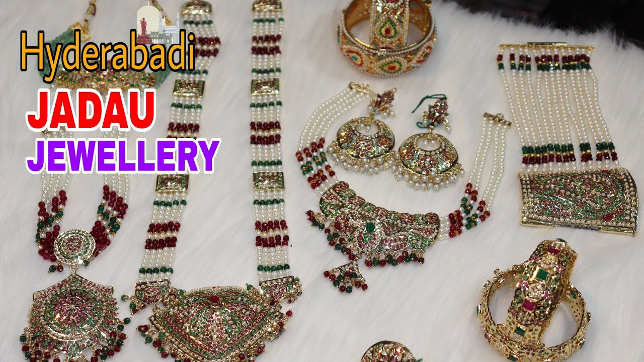 Hyderabadi Jadau Necklace Chockers Earrings Ringa bangles in Wholesale Price | Part-8