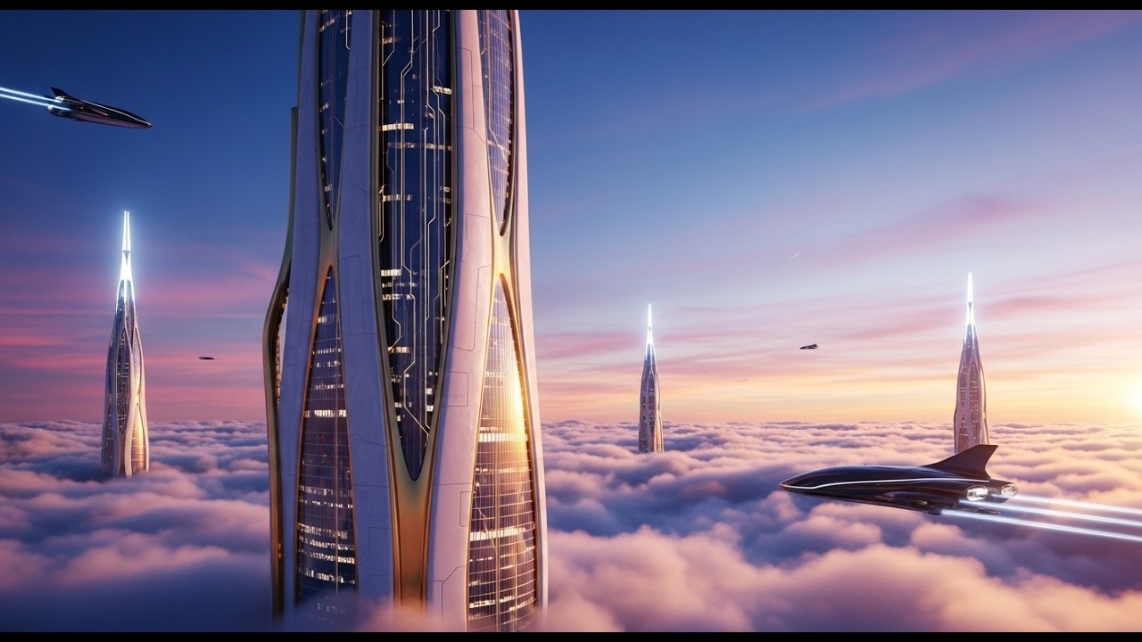 Future Utopia: Life in the Celestial Spires | 4K AI Cinematic Journey