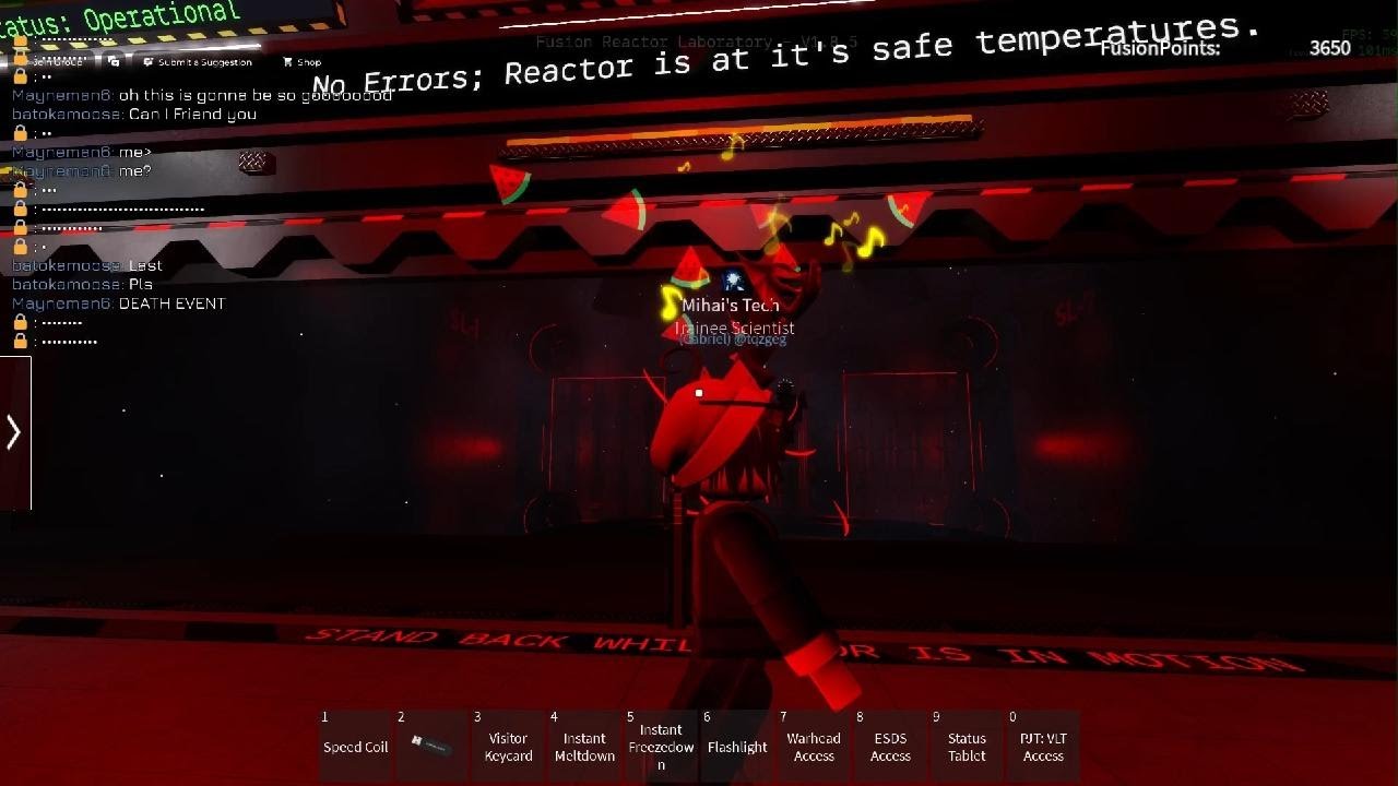 Fusion Reactor Laboratory: D.E.A.T.H Event (DEV EVENT)