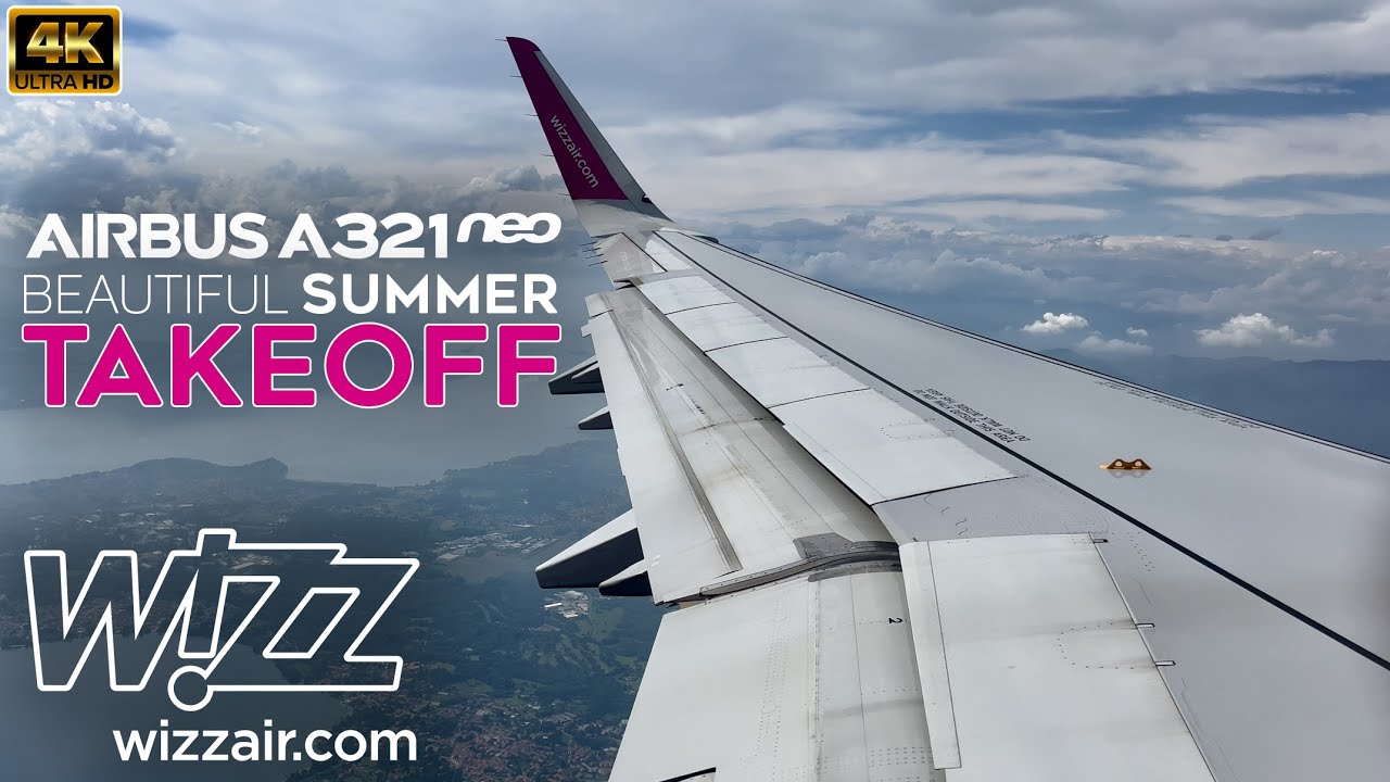 [4K] Wizz Air | Airbus A321neo | Pushback, Taxi & Takeoff from Milan Malpensa Airport