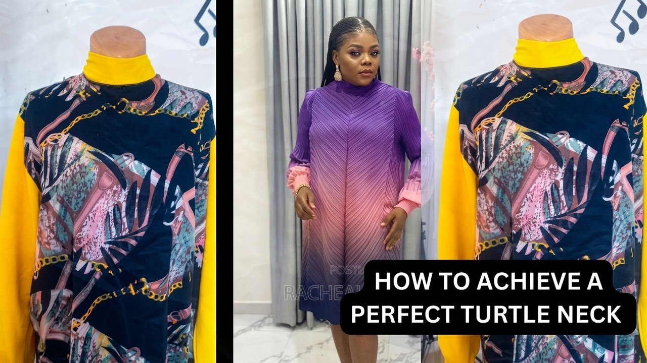 HOW TO CUT AND SEW A PERFECT TURTLE NECKLINE AND AVOID GAPING