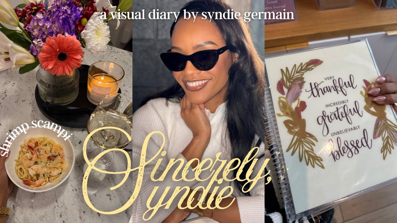 sincerely, syndie💌  shrimp scampi recipe, 2025 goals, what creativity means to me |BeautifullySyndie