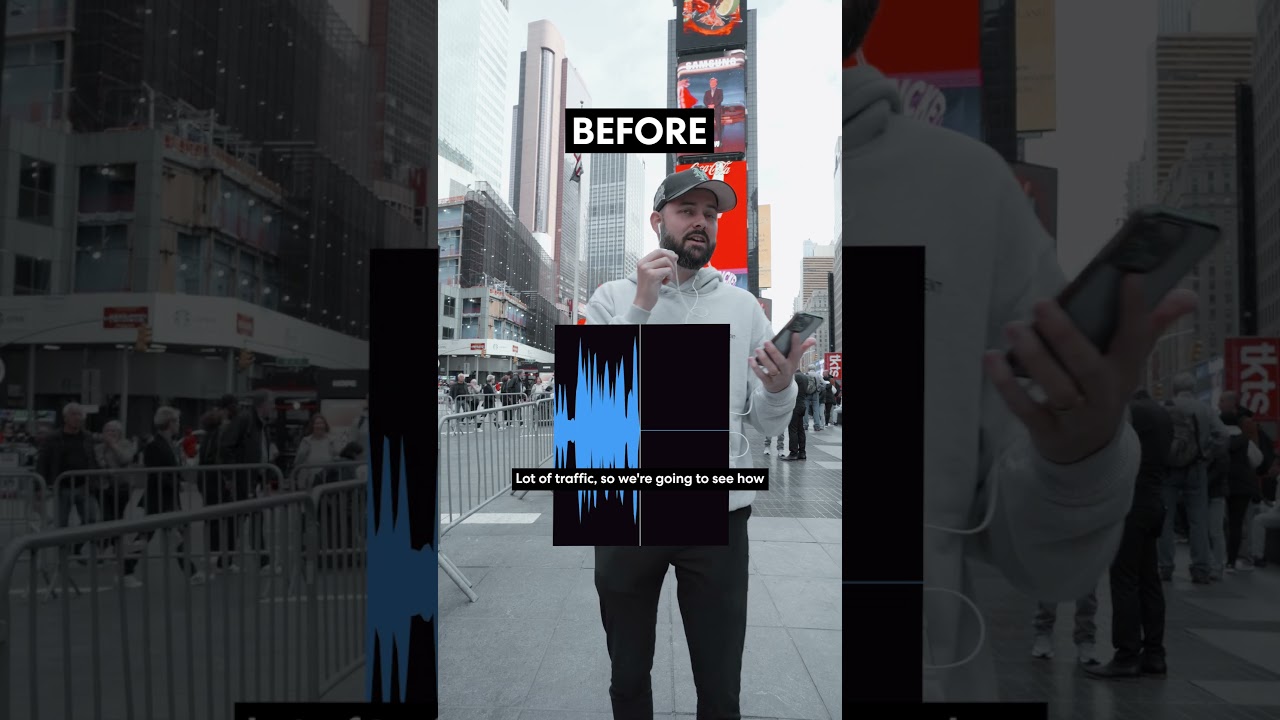 Recording noise-free vocals in Times Square 🤯