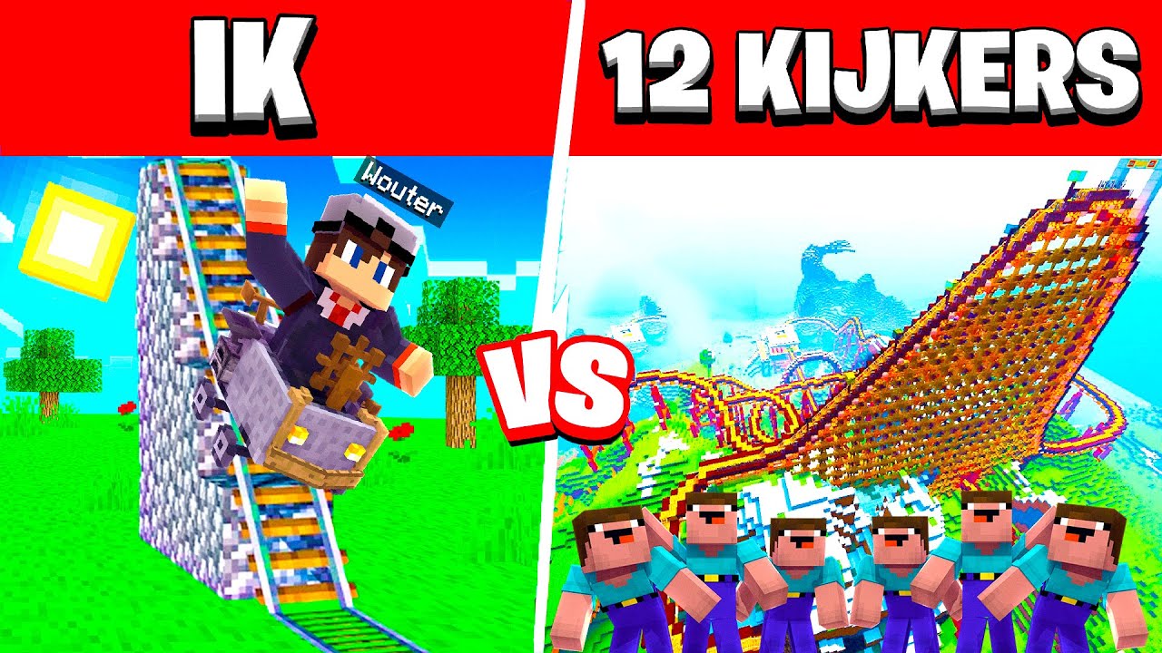 12 Kijkers Bouwen Een Mega Achtbaan Voor Mij!🎢😍