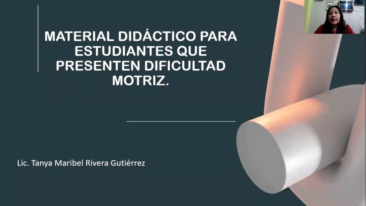 Material didáctico para estudiantes que presenten dificultad motriz