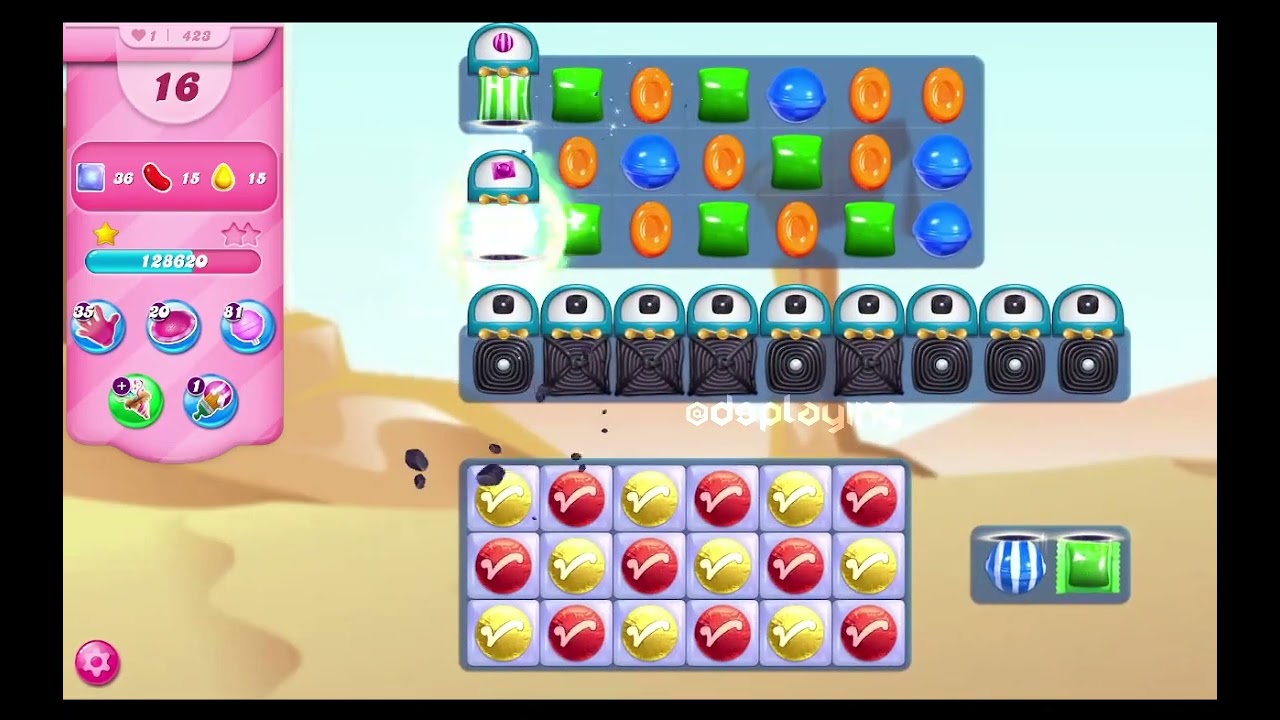 Candy Crush Saga - Level 423 - 3 Stars - No Boosters @dsplaying