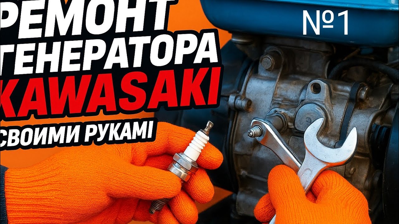 Бензогенератор KAWASAKI 5500W. Перемотка, ремонт ( 1часть)